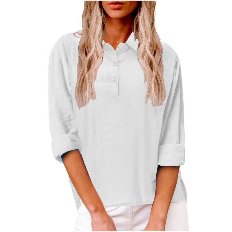 Damen Strickbluse mit Knopfdetail und lässigem Schnitt EB