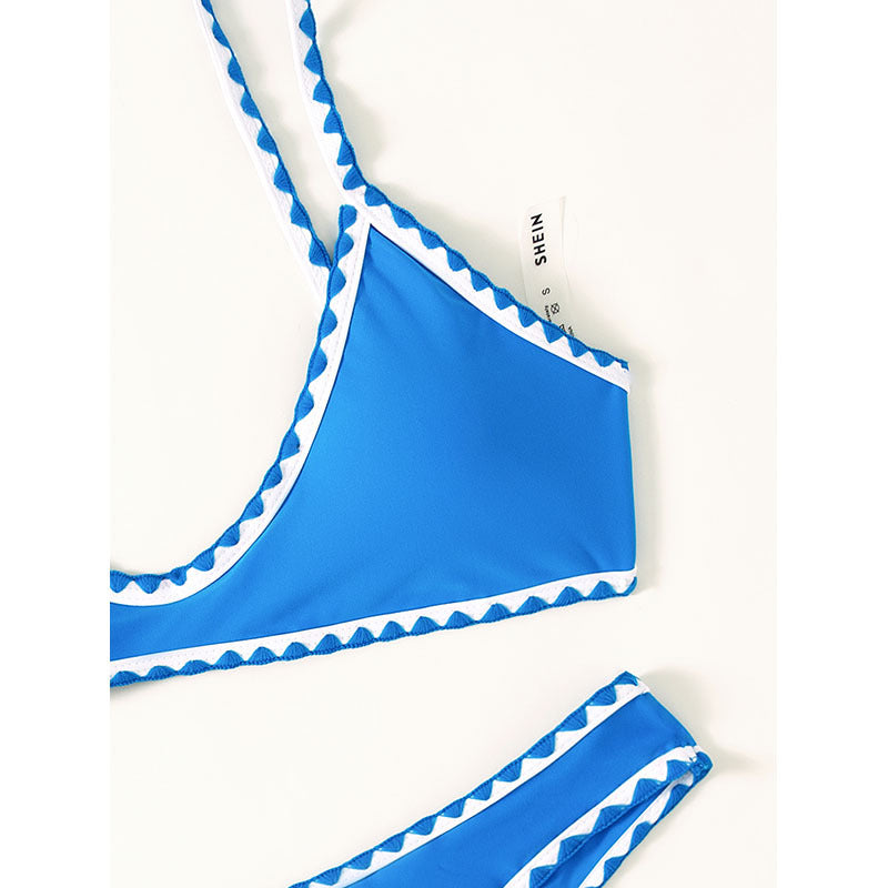 Damen Bikini-Set mit raffiniertem geometrischem Schnitt und verstellbaren Trägern EB