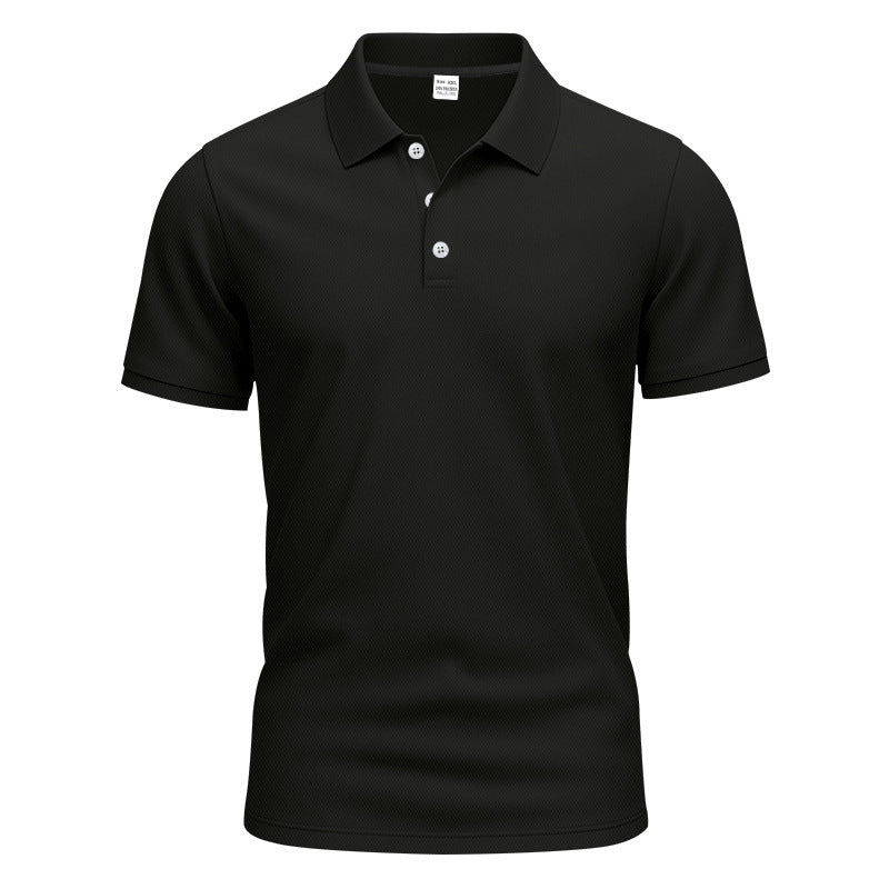 Herren nan Polokragen-Shirt mit schlanker Passform, atmungsaktiver Meshstruktur und flacher Zwei-Knopfleiste EB