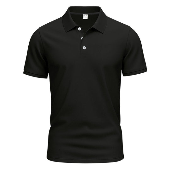 Herren nan Polokragen-Shirt mit schlanker Passform, atmungsaktiver Meshstruktur und flacher Zwei-Knopfleiste EB