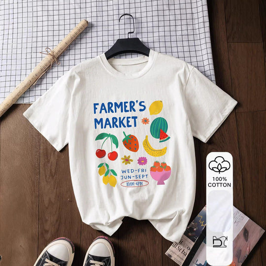 Damen T-Shirt mit kreativem Obst-Design EB