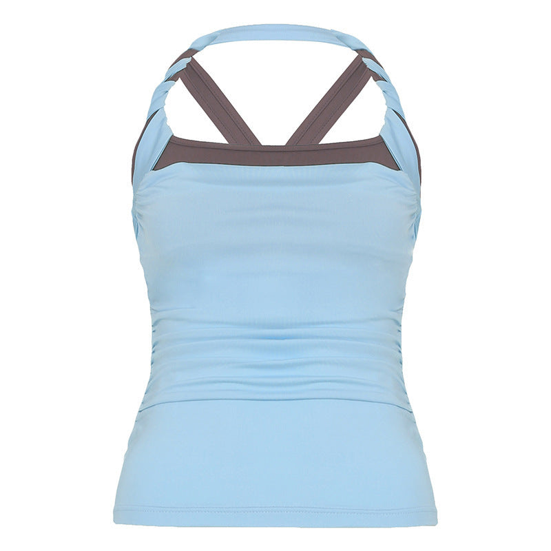 Damen Sportliches Tanktop mit modischem Trägerdesign und figurformendem Schnitt EB