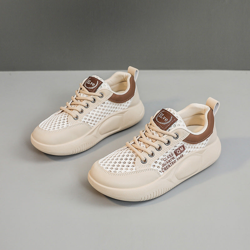 Damen Freizeit Sneaker mit atmungsaktiven Mesh-Einsätzen und dämpfender Sohle EB