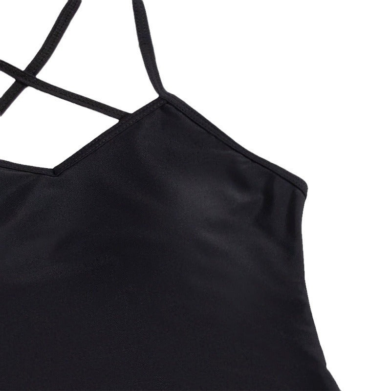 Damen Einteiler Badeanzug mit elegantem Wickelrock EB