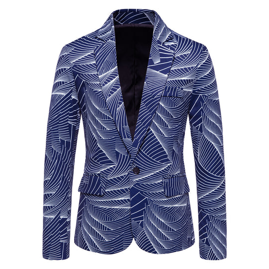 Damen modischer Blazer mit floralem Motiv EB