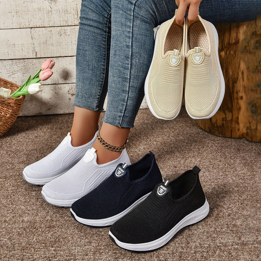 Damen Hochwertige und flexible Slip-On Freizeit-Schuhe EB