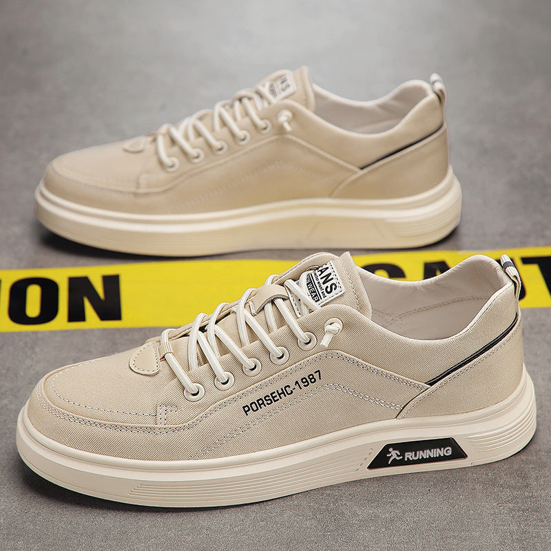 Unisex leichte Canvas-Sneaker mit erhöhtem Plateau-Laufsohle und atmungsaktivem Textiloberteil EB