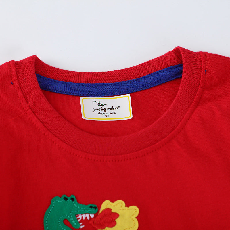 Jungen T-Shirt mit bunten Dinosaurierapplikationen EB
