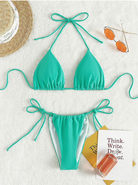 Damen Triangel-Bikini mit raffinierten Knotendetails EB
