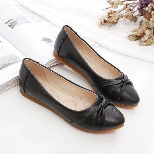Damen Elegante Ballerinas mit modischem Knoten und weichem Innenfutter EB