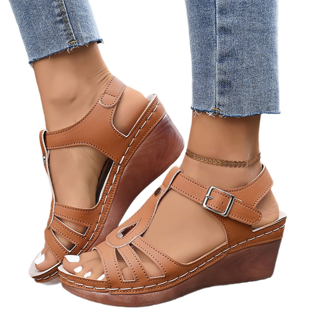 Damen Wedge-Sandalen mit durchdachtem Design EB