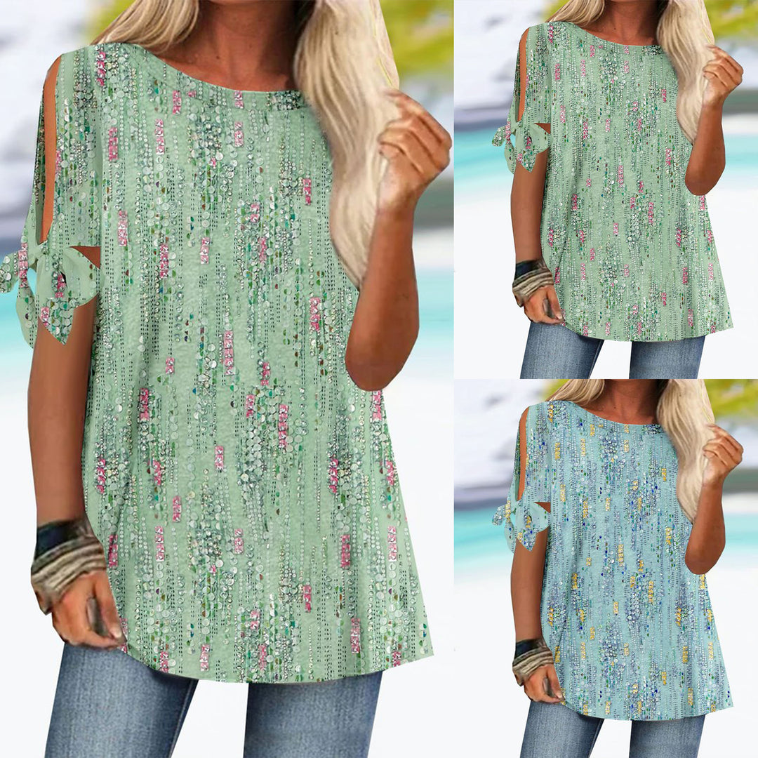 Damen legere Bluse mit schnüren EB