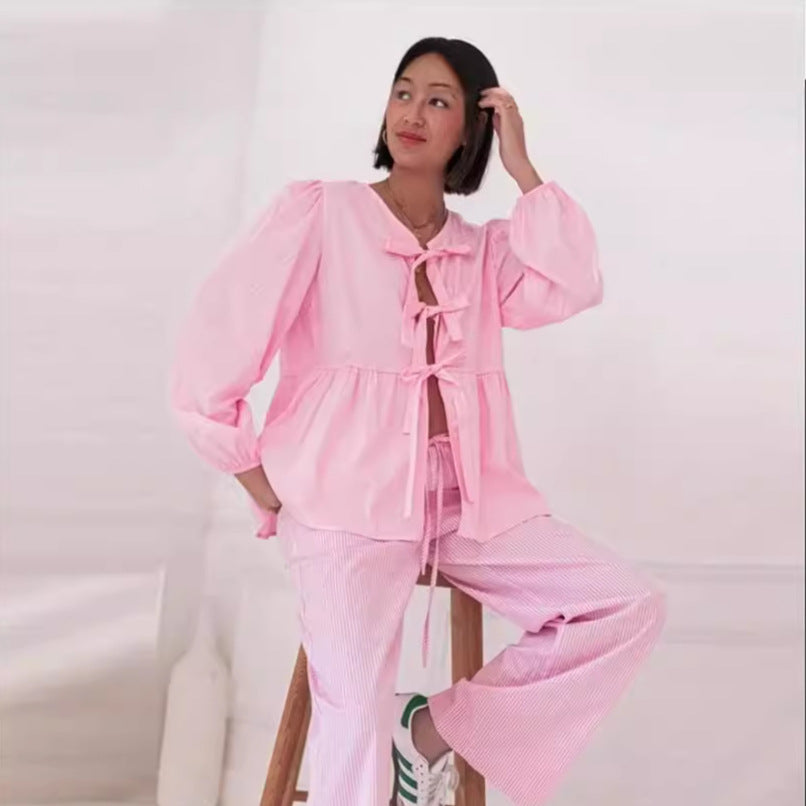 Damen Bluse mit verspielten Rüschendetails und Raffinförderungen EB