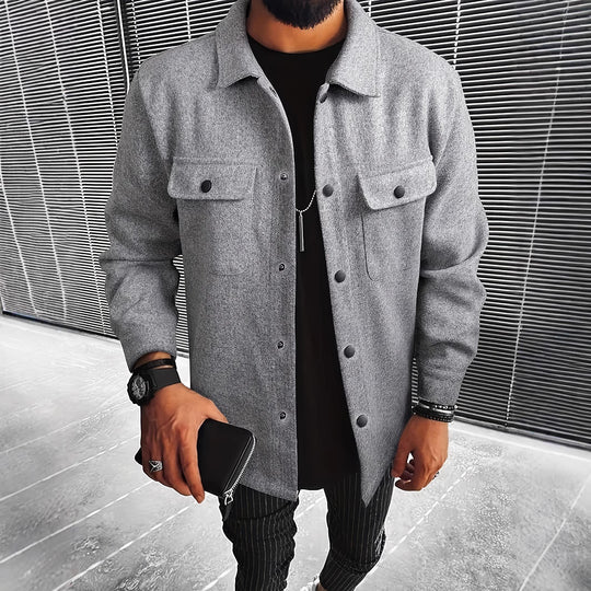 Herren Hemdjacke aus hochwertigem Wollmix EB