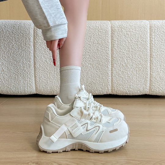 Damen modische Sneakers mit innovativem Design und atmungsaktiver Mesh-Oberfläche EB