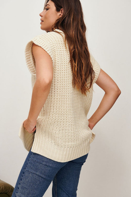 Damen Oversized Strickoberteil aus hochwertiger Baumwolle mit Tasche EB