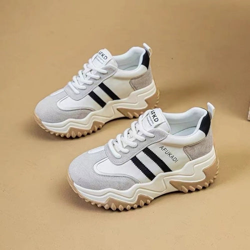 Damen Chunky Sneakers mit ergonomischer Dämpfung und rutschfester Sohle EB