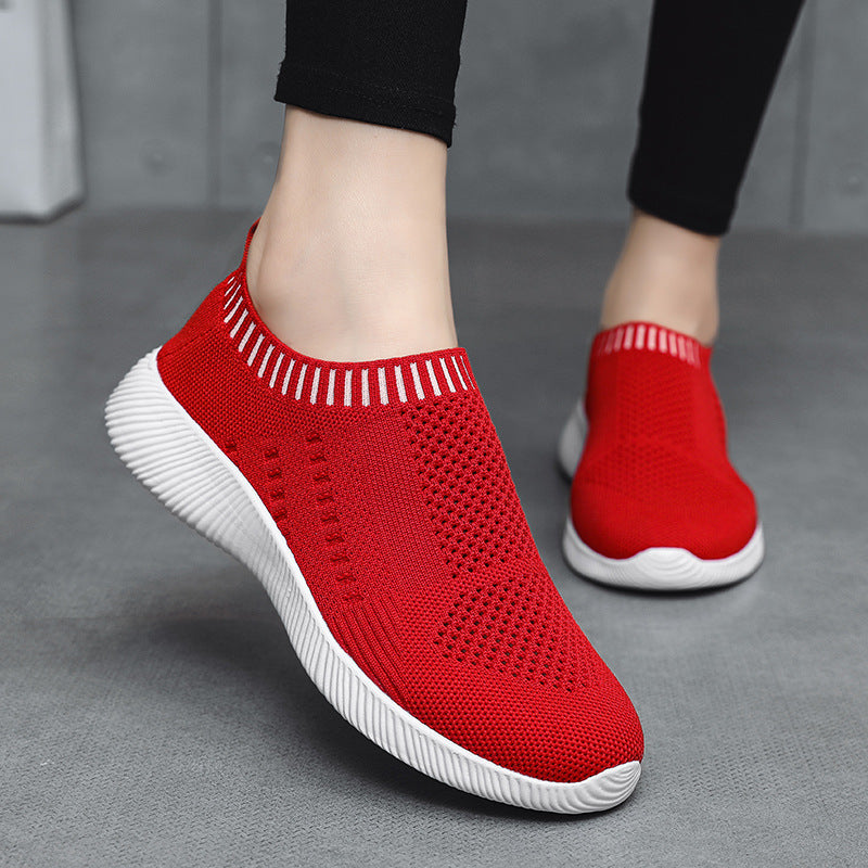 Damen Bequeme Slip-On Sneakers mit atmungsaktivem Obermaterial EB
