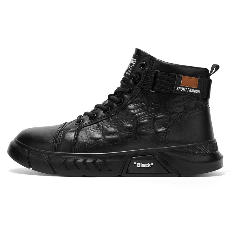 Herren Modische High-Top Stiefel mit robustem Design und praktischer Reißverschlussfunktion EB