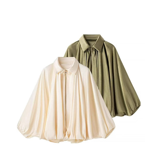 Damen fließende Bluse mit Anlassgarnitur EB