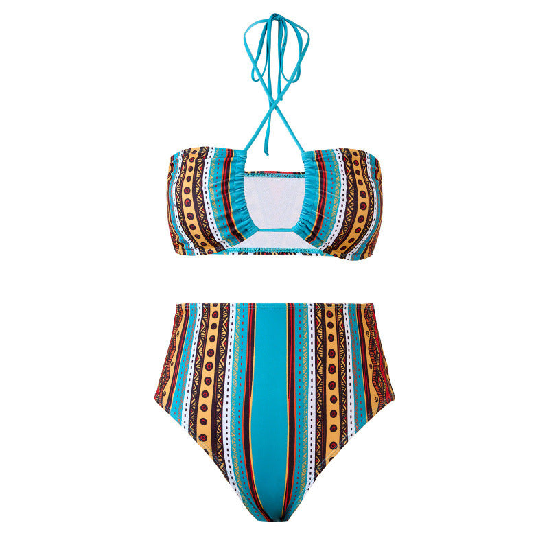 Damen Bikini-Set mit raffiniertem Wickeldesign und trendigem Mustermix EB