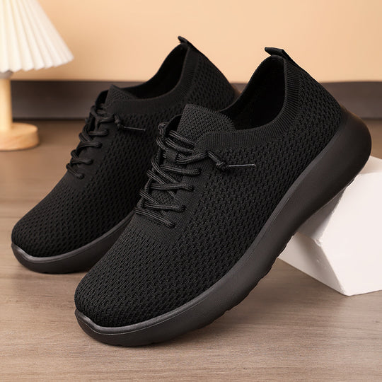 Damen Atmungsaktive Komfort Sneakers mit elastischem Schnürsystem EB