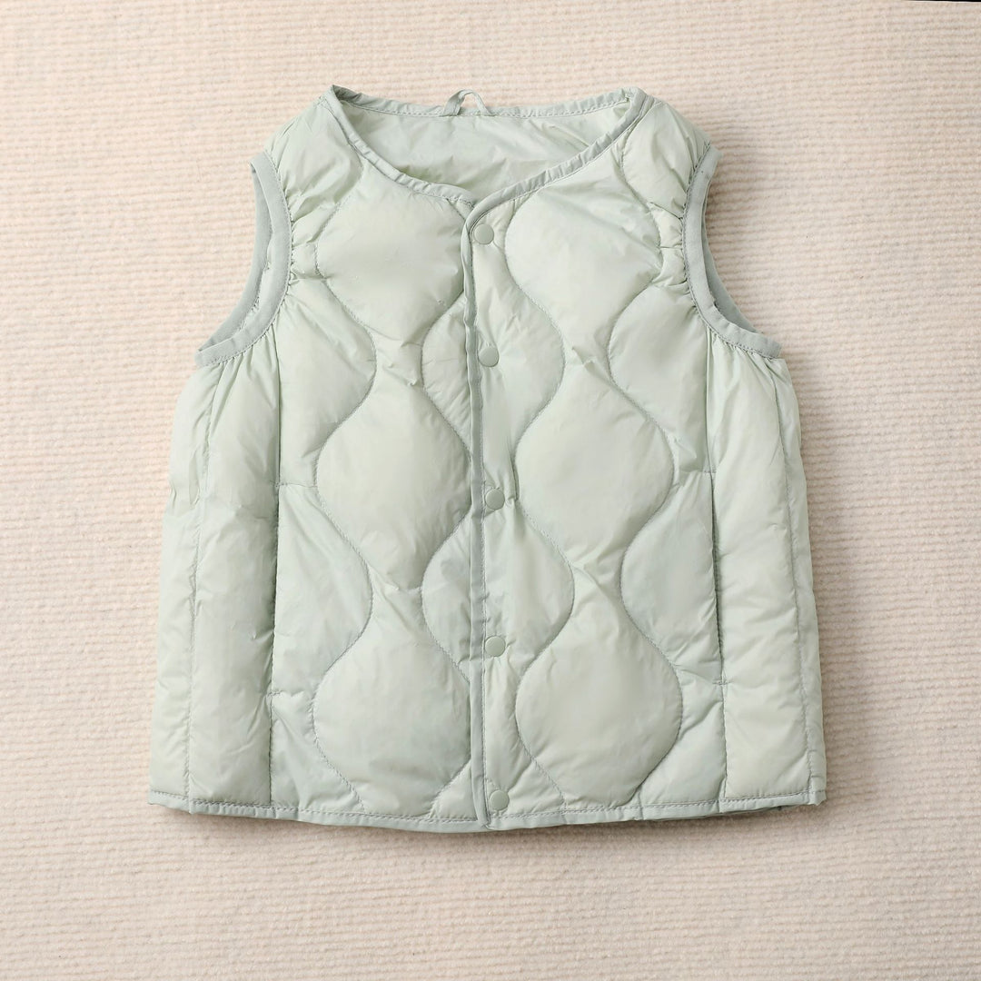 Damen Steppweste mit stylischem Quiltmuster und funktionalen Druckknöpfen EB