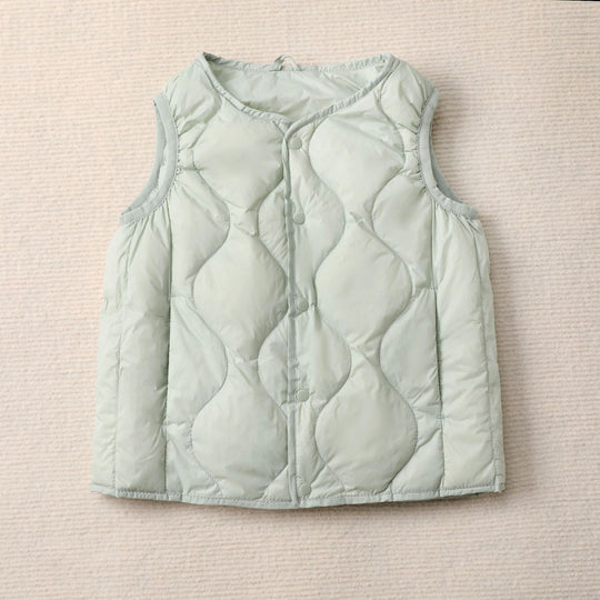Damen Steppweste mit stylischem Quiltmuster und funktionalen Druckknöpfen EB