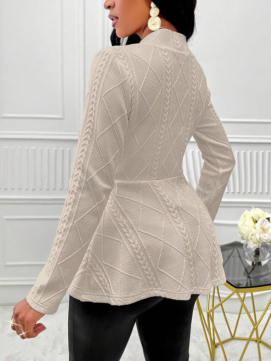 Damen elegante Blazerjacke mit strukturiertem Design und taillierter Silhouette EB