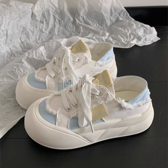 Damen Sportliche Sneakers mit lässigem Style und übergroßer Sohle EB