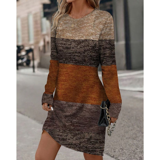 Damen Strickkleid mit modischem Strukturmuster und lässigem Schnitt EB