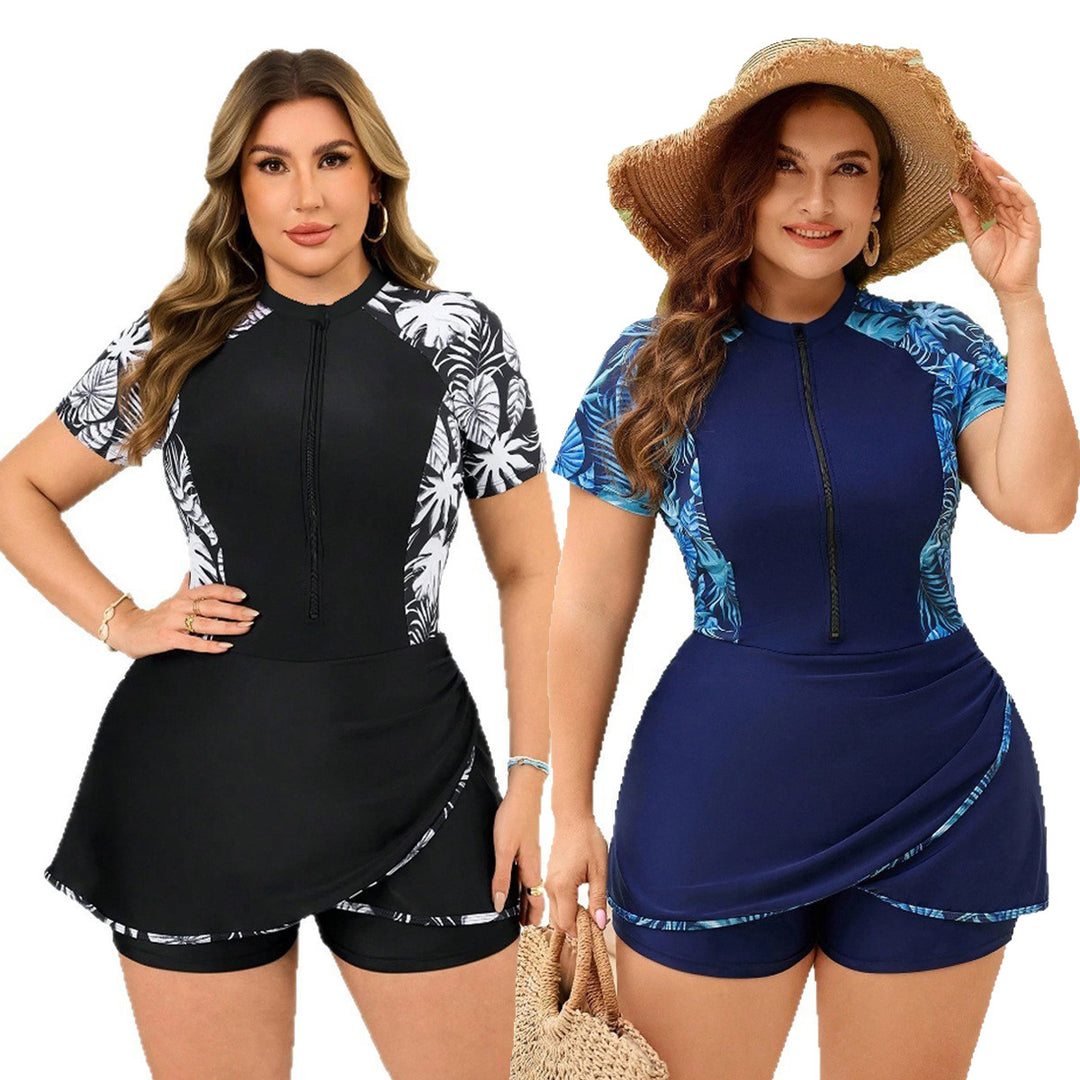 Damen modischer Schwimmanzug mit kurzem Rock EB