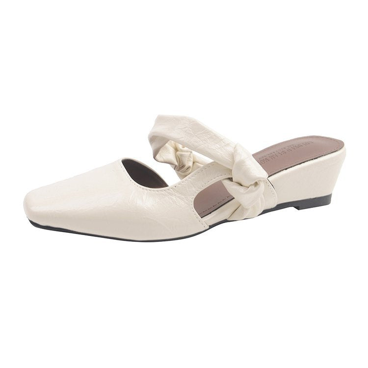 Damen elegante Sling-Pump mit modischem Schleifenakzent und komfortablem Blockabsatz EB