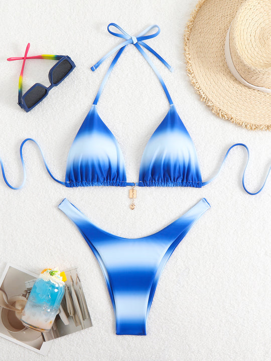 Damen Bikini-Set mit verstellbaren Trägern und modischem Raffungselement EB