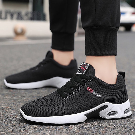Herren nan leichter Performance-Sneaker mit 3D-Strickoberteil, integrierter Luftkammer-Zwischensohle und rutschfester Trail-Laufsohle EB