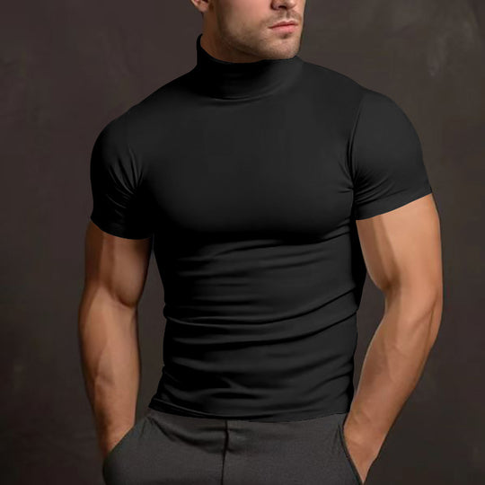 Herren Langarm-Turtleneck-Shirt aus atmungsaktivem Stretchmaterial EB