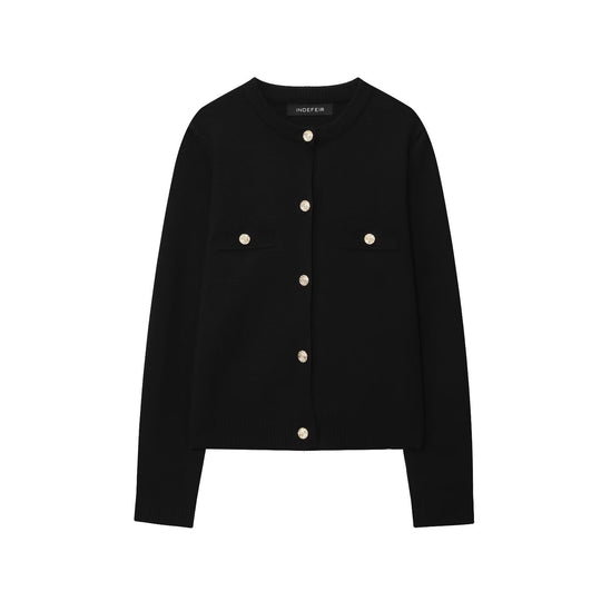 Damen Cardigan mit Knopfdetails und Brusttaschen EB
