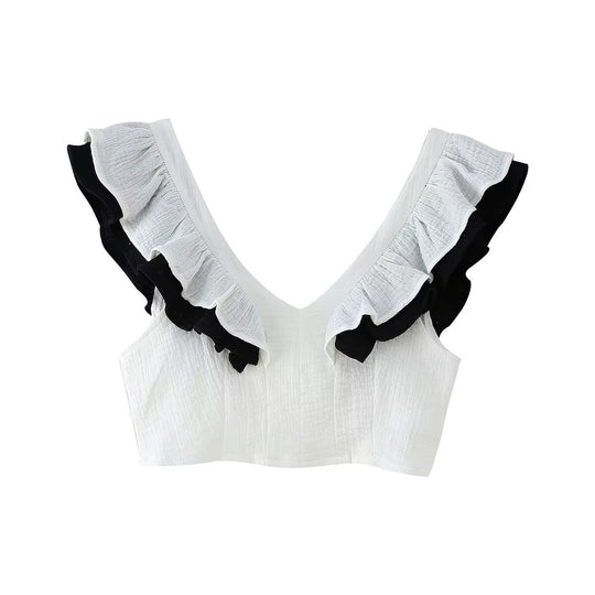 Damen Midi-Rock mit kontrastierendem Streifenmuster EB