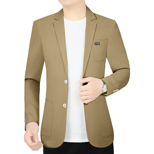 Herren Modernes Stretch Business-Sakko mit schmalem Schnitt und aufgesetzten Taschen EB
