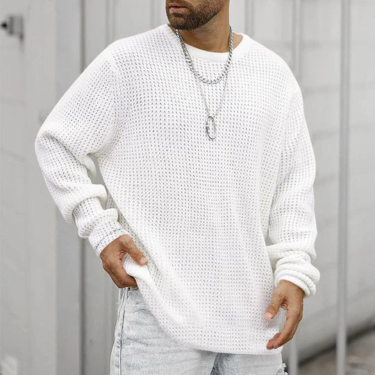 Herren Grobstrickpullover mit modernem Schnitt und kuscheligem Innenfutter EB