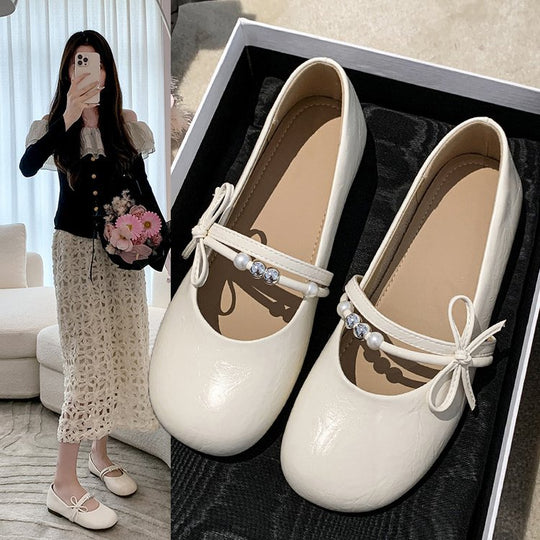 Damen Ballerinas mit Schmuckdetail und elegantem Riemen EB