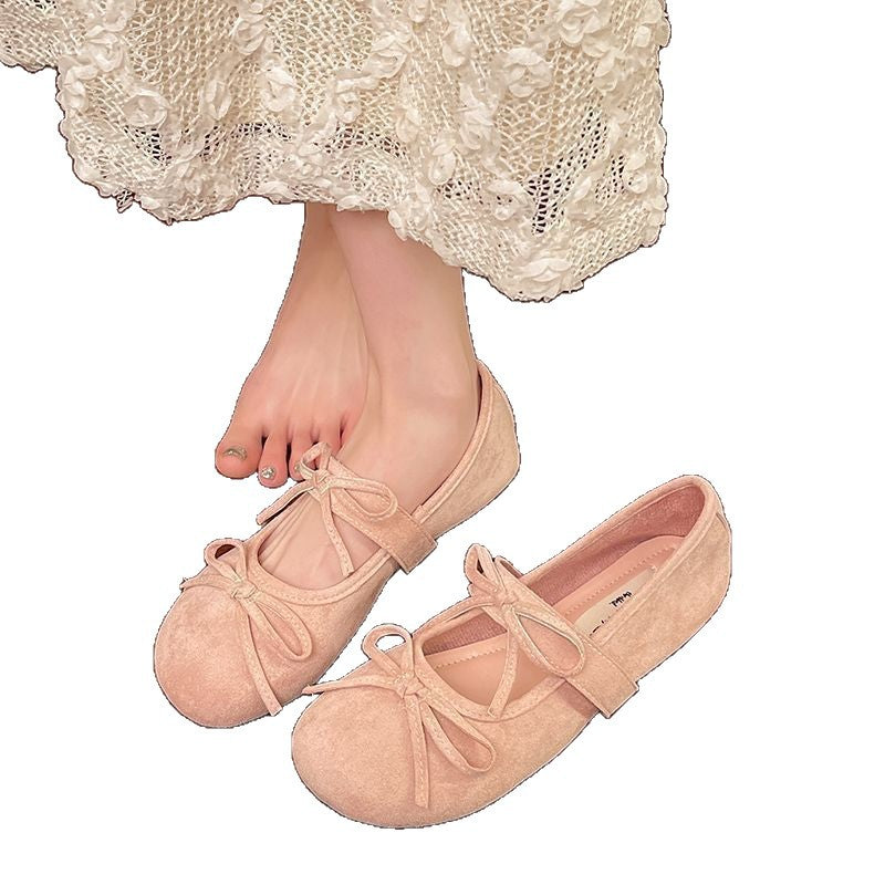 Damen Ballerinas mit modischem Schleifen-Design und weicher Sohle EB