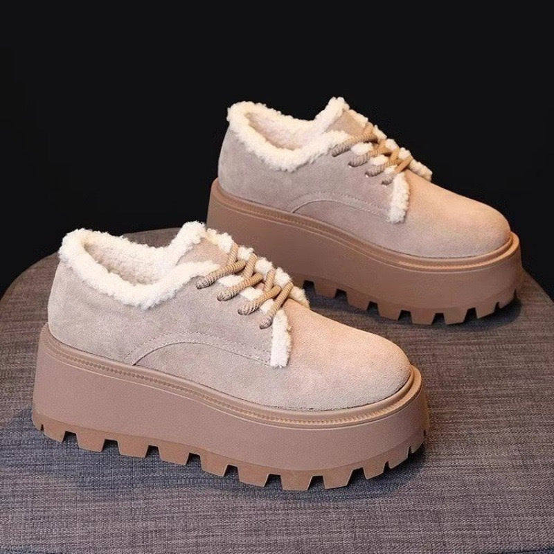 Damen Komfortable Plateau-Sneaker mit weichem Innenfutter EB