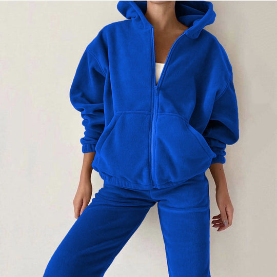 Damen nan oversized Kapuzenpullover-Set mit Cargo-Jogginghose EB