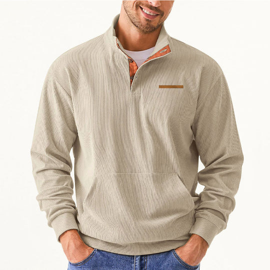 Herren Hochwertiger Pullover mit halbem Reißverschluss und komfortabler Passform EB