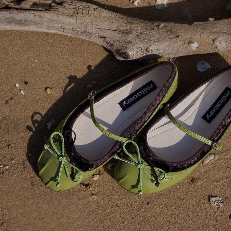 Damen Ballerinas mit modischem Punktmuster und komfortablem Fußbett EB