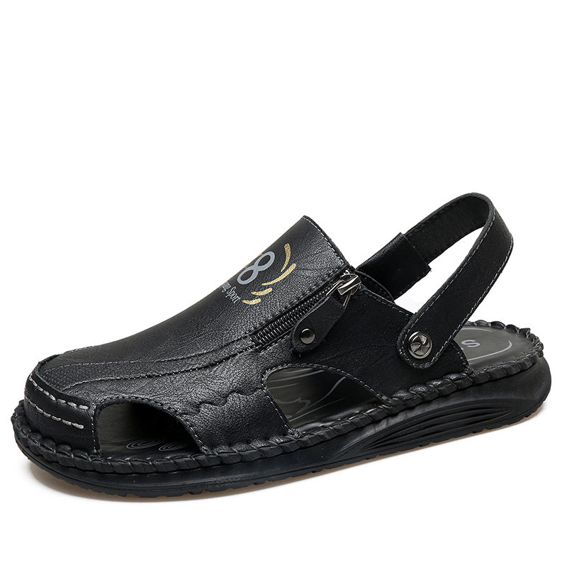 Herren orthopädische Leder-Sandalen mit verstellbarem Riemensystem EB