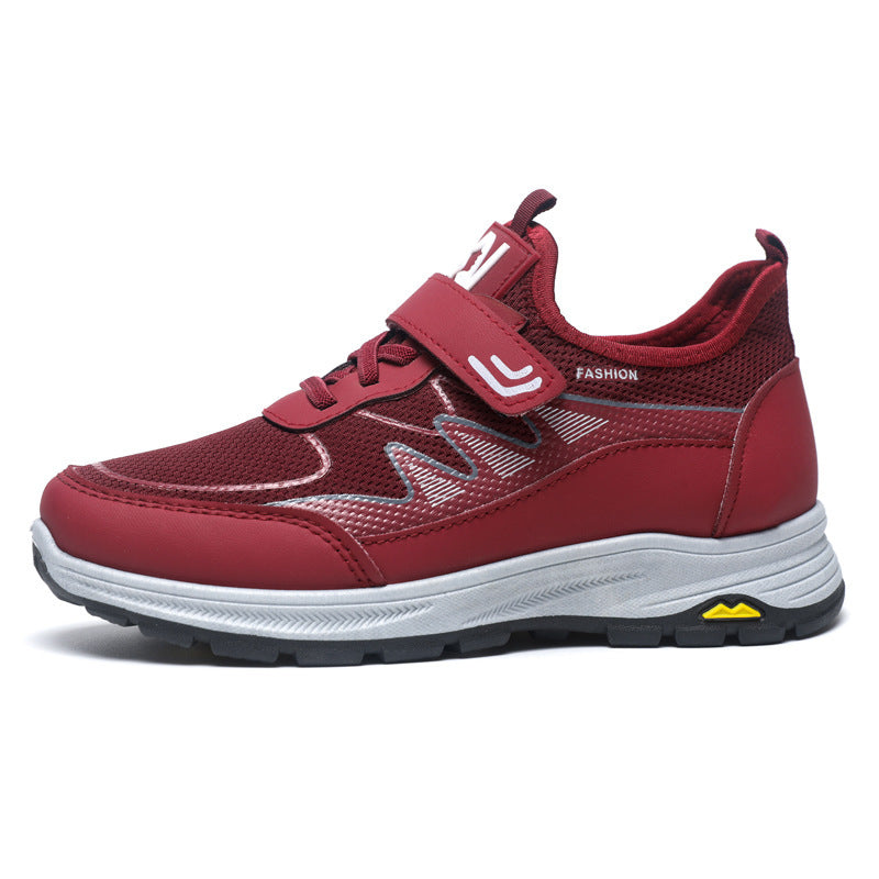 Damen Sportliche Sneakers mit Klettverschluss und rutschfester Laufsohle EB