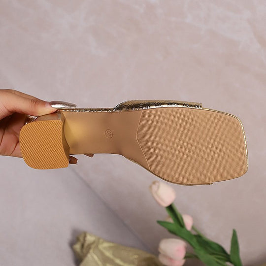 Damen Elegante und komfortable Sandalen mit Blockabsatz EB