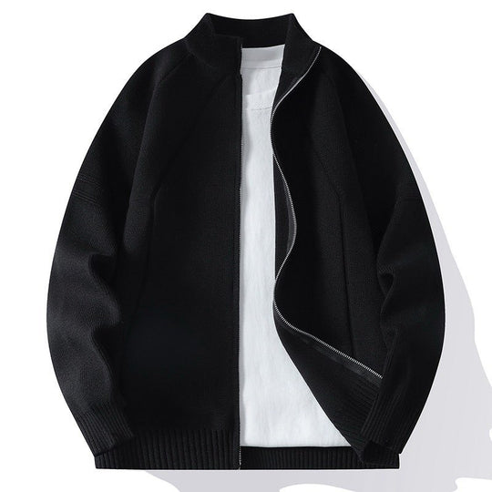 Damen lässige Jacke mit hohem Kragen und durchgehendem Reißverschluss EB